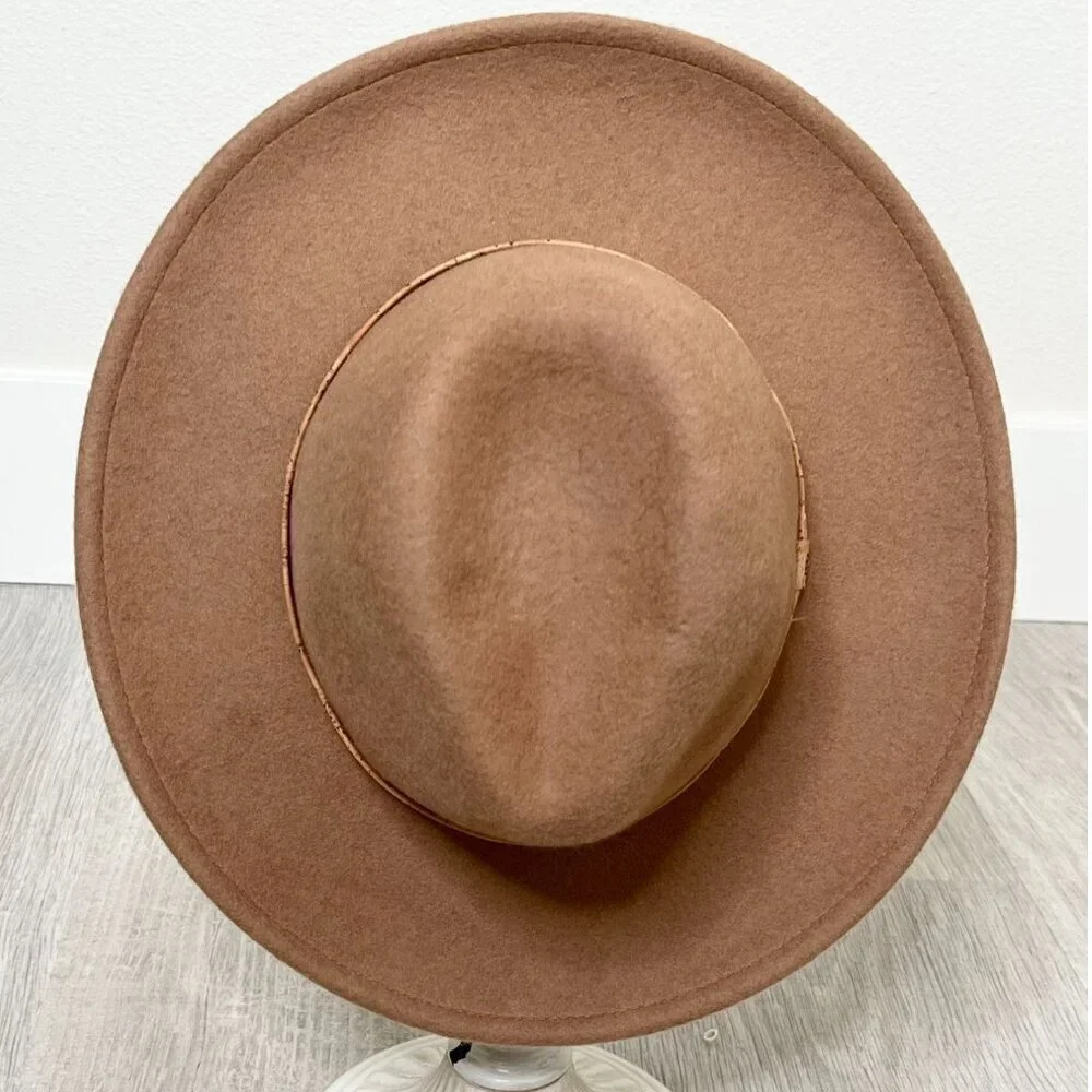 Tentree Recycled Wool Wide Brim Felt Hat NWT Tobacco Brown  display picture 1